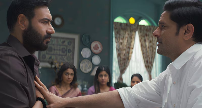 AjayDevgn and Jaideep Ahlawat in 'Drishyam The Conclusion' Photo Credit: panorama Studios
